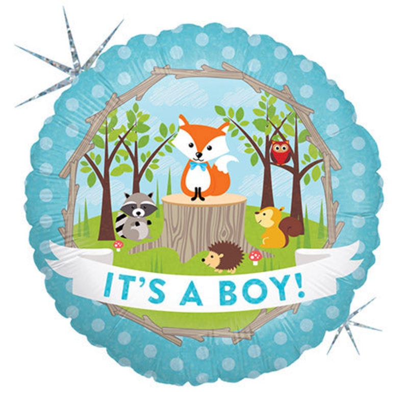 Woodland Baby Boy 18 Balloon