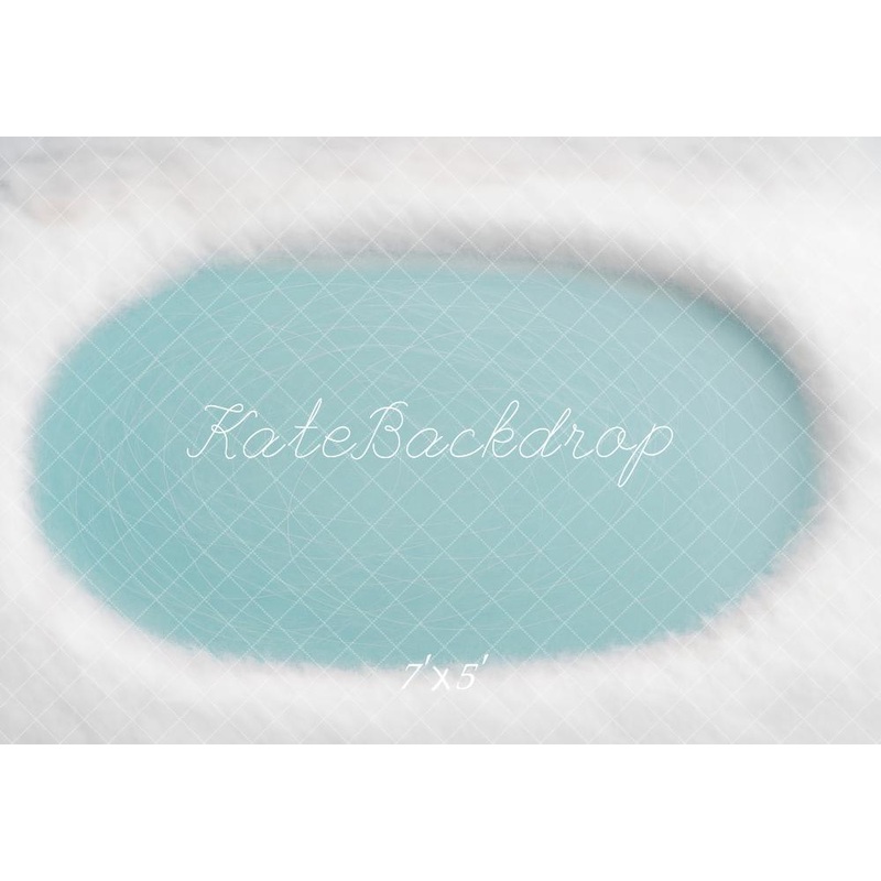 Kate Winter Blue Icerink Floor Backdrop Designed by Ashley Paul Microfiber (Printed) 7x5ft - small kids sitting / cake smash