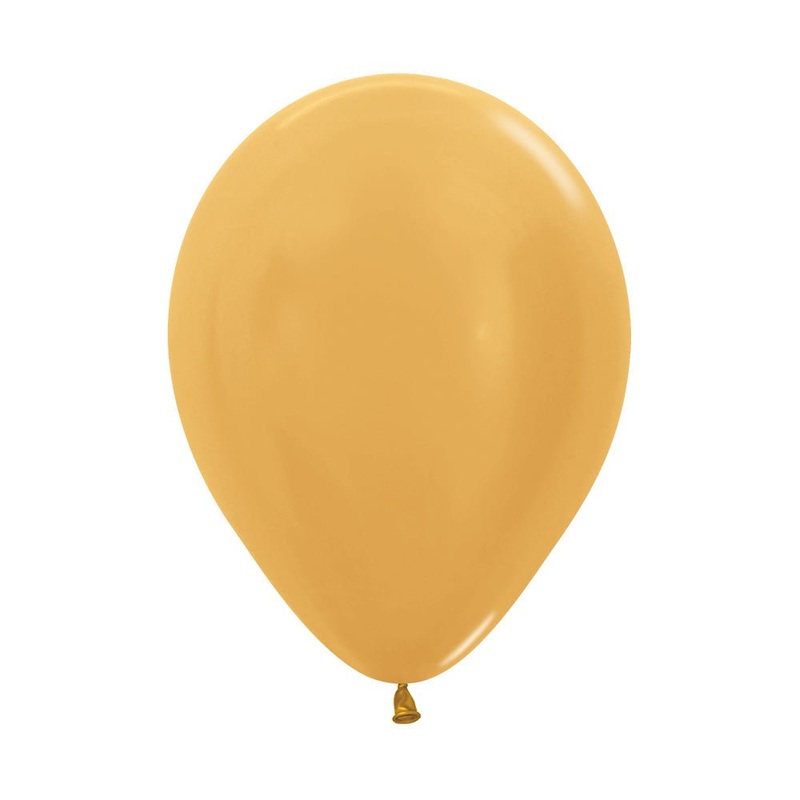 11" Sempertex Latex Balloon Pack, Metallic Gold | 100 ct