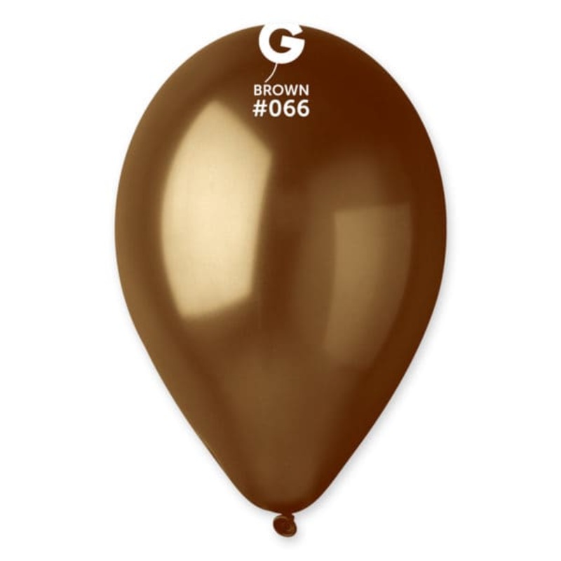 Metallic Metal Brown 12 Latex Balloons (50 count)